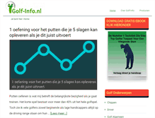 Tablet Screenshot of golf-info.nl